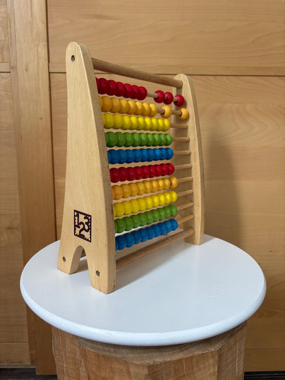 Wooden Abacus | Montessori Counting Frame | Rainbow Learning Toy | Sustainable Gift