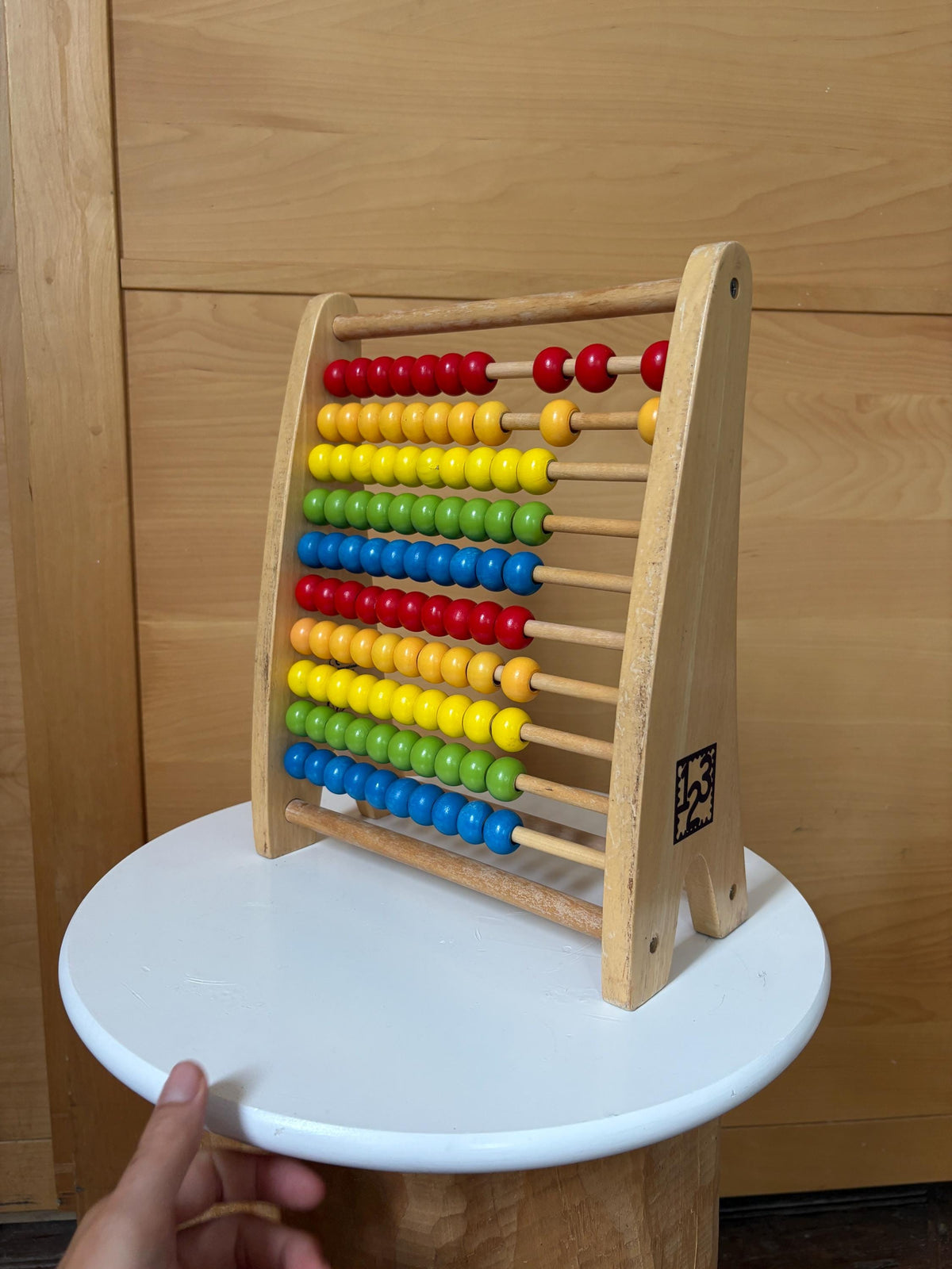 Wooden Abacus | Montessori Counting Frame | Rainbow Learning Toy | Sustainable Gift