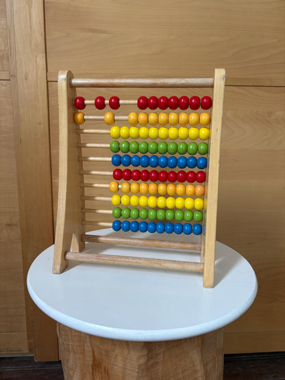 Wooden Abacus | Montessori Counting Frame | Rainbow Learning Toy | Sustainable Gift
