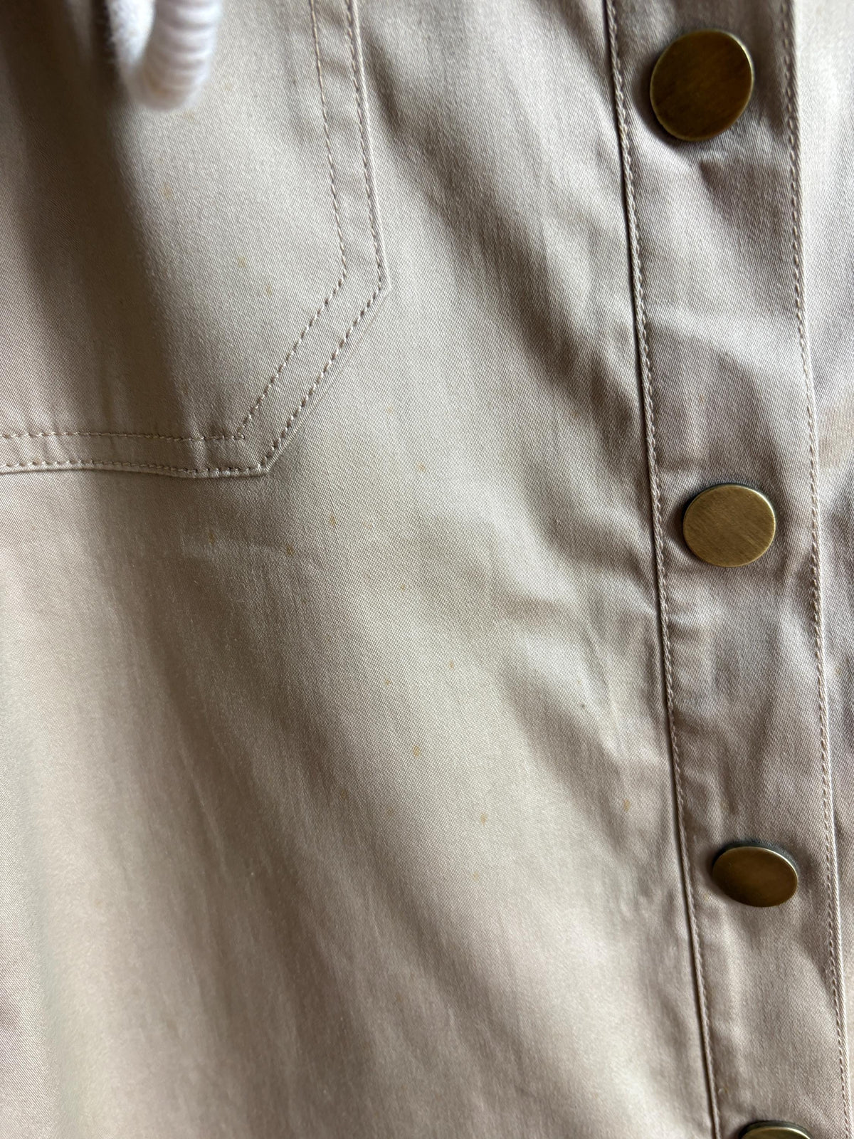 Morgan de Toi Beige High-Waist Skirt EU 36 | Belted Button-Front Utility Mini | French Y2K Safari Style