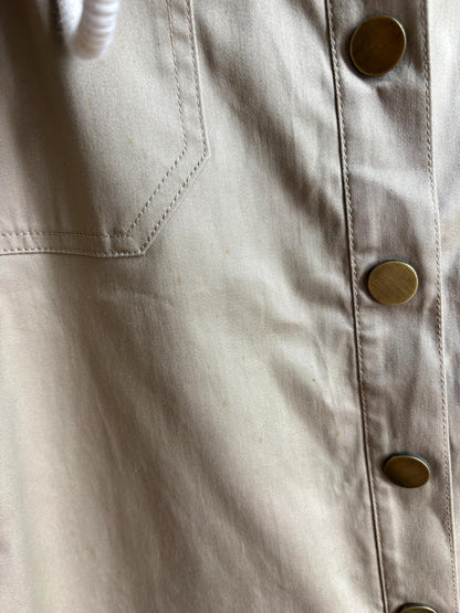Morgan de Toi Beige High-Waist Skirt EU 36 | Belted Button-Front Utility Mini | French Y2K Safari Style