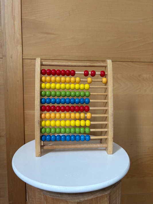 Wooden Abacus | Montessori Counting Frame | Rainbow Learning Toy | Sustainable Gift