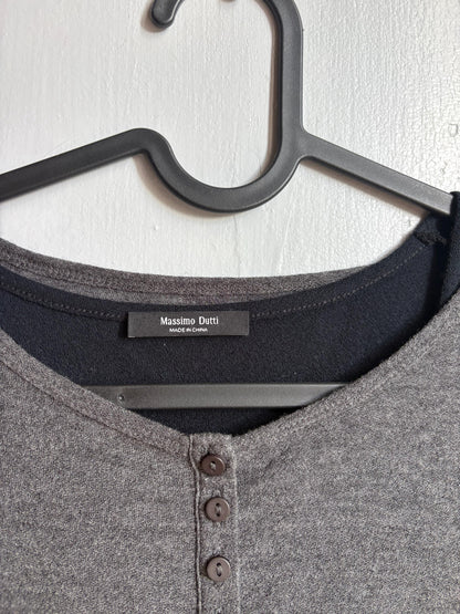 Dark Grey Modal Wool Layered Top — additional view 6