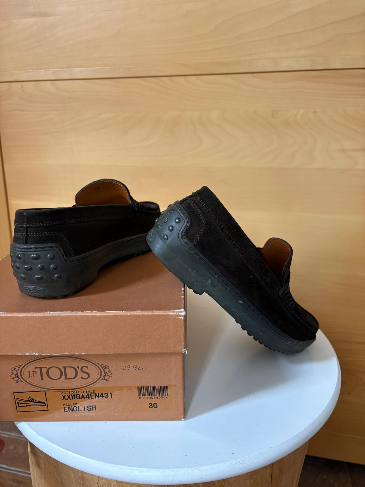 Tod’s Dark Brown Suede Loafers EU 36 | Italian Designer Penny Loafers with Vibram Sole | Original Box