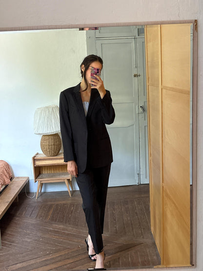 Armani Collezioni Black Two Piece Suit | Italian Designer Tailored Suit | Blazer & Trousers