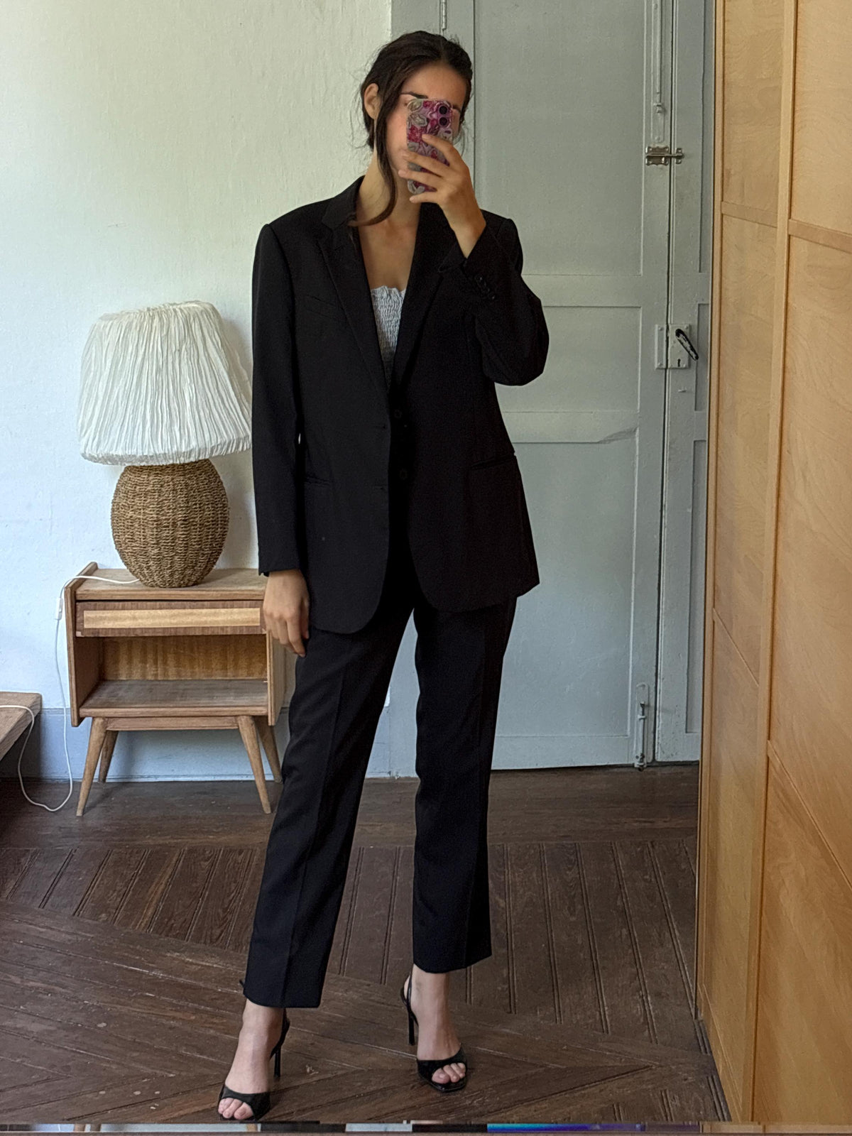Armani Collezioni Black Two Piece Suit | Italian Designer Tailored Suit | Blazer & Trousers