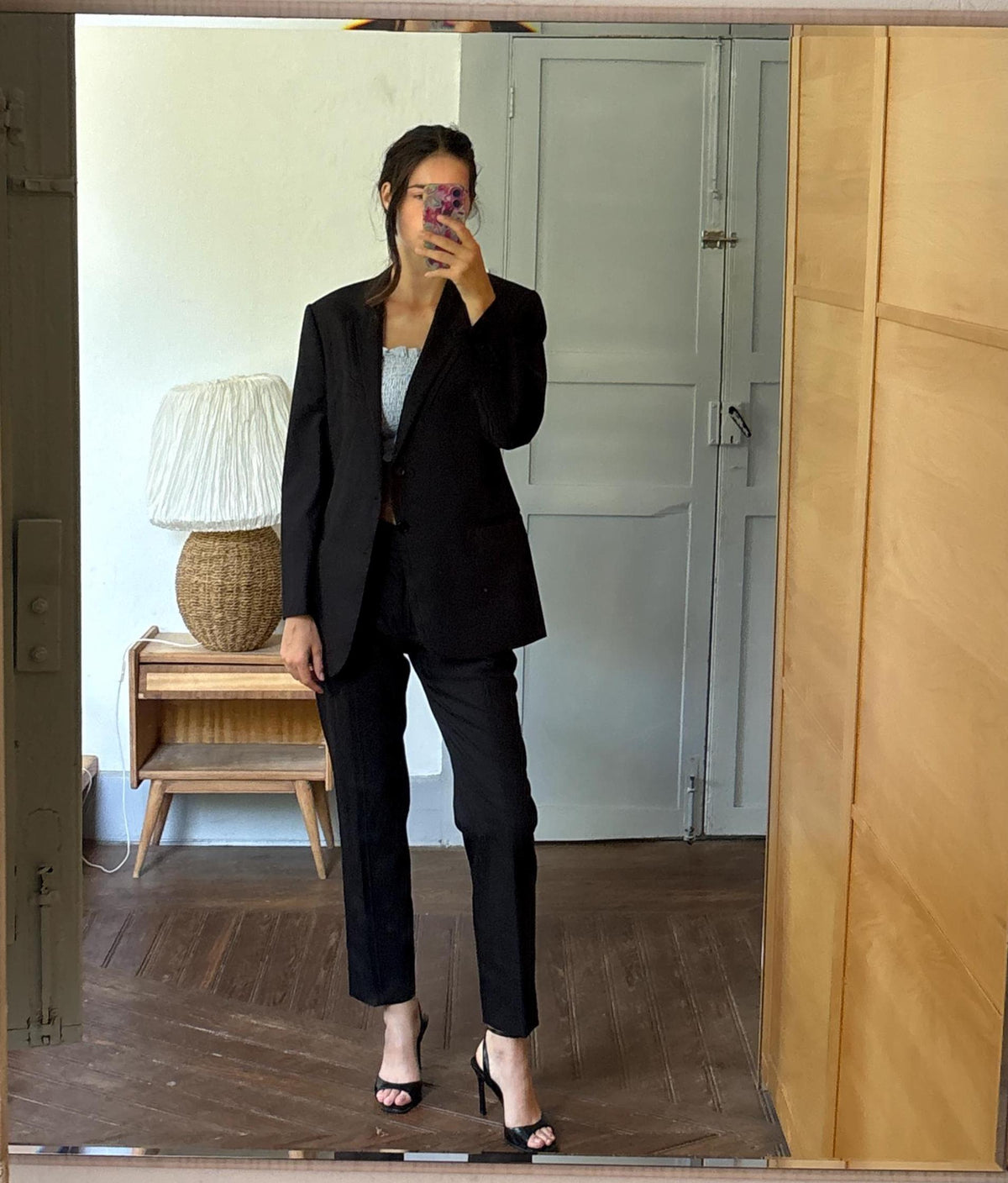 Armani Collezioni Black Two Piece Suit | Italian Designer Tailored Suit | Blazer & Trousers