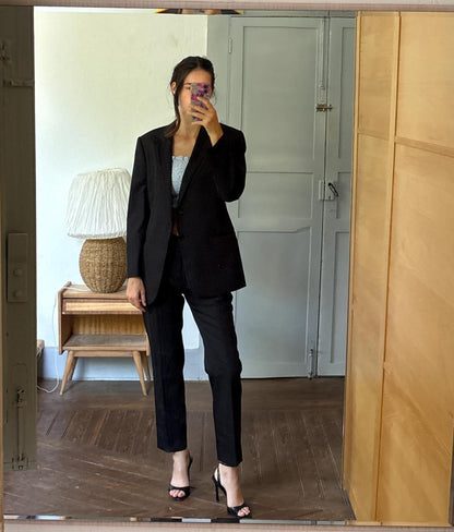 Armani Collezioni Black Two Piece Suit | Italian Designer Tailored Suit | Blazer & Trousers
