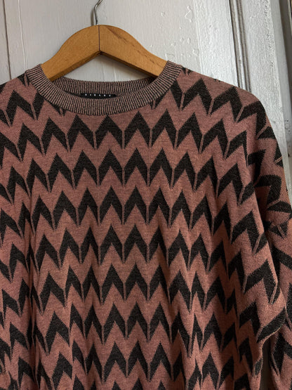 Vintage Sisley Sparkle Knit Sweater | Y2K Zig Zag Jumper | Fairy Grunge | Soft Stretch Knit