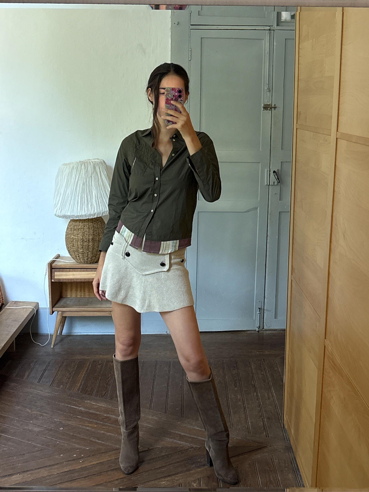 Le Jean de Marithé + François Girbaud Cotton Button-Up Blouse | Paris Chic | Utility Minimalist