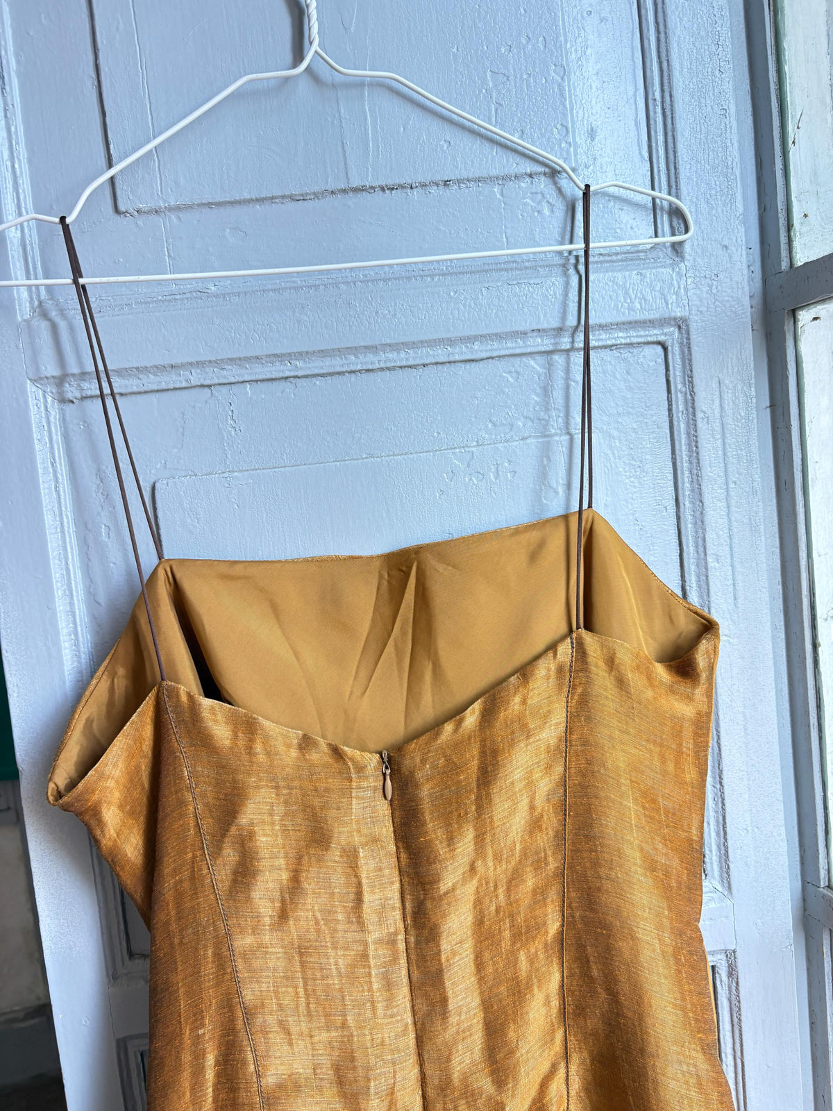 Vintage Capicua Costura Linen Dress | Made in Spain | Draped Midi | 90s Minimalist