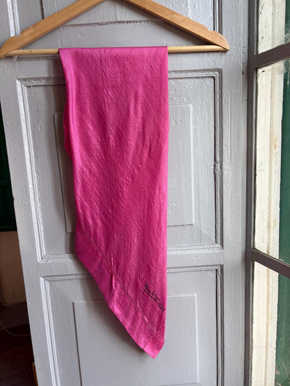Vintage Luxe Silk Scarf by Marc RozierParis | Vibrant Pink Designer Neck Scarf | French Chic Accessory