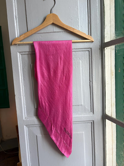 Vintage Luxe Silk Scarf by Marc RozierParis | Vibrant Pink Designer Neck Scarf | French Chic Accessory