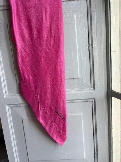 Vintage Luxe Silk Scarf by Marc RozierParis | Vibrant Pink Designer Neck Scarf | French Chic Accessory