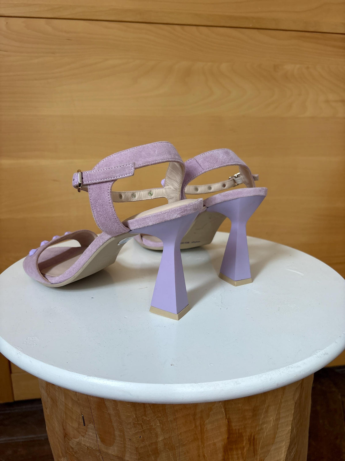 Lavender Suede Studded Heels — additional view 15
