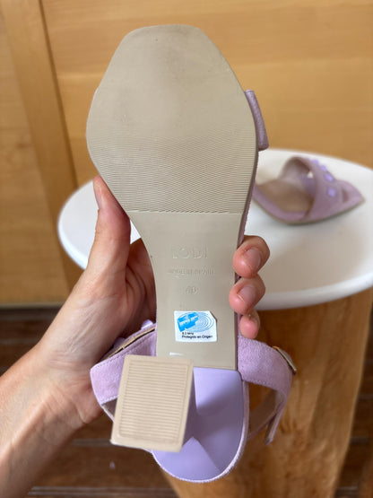 Lavender Suede Studded Heels — additional view 13