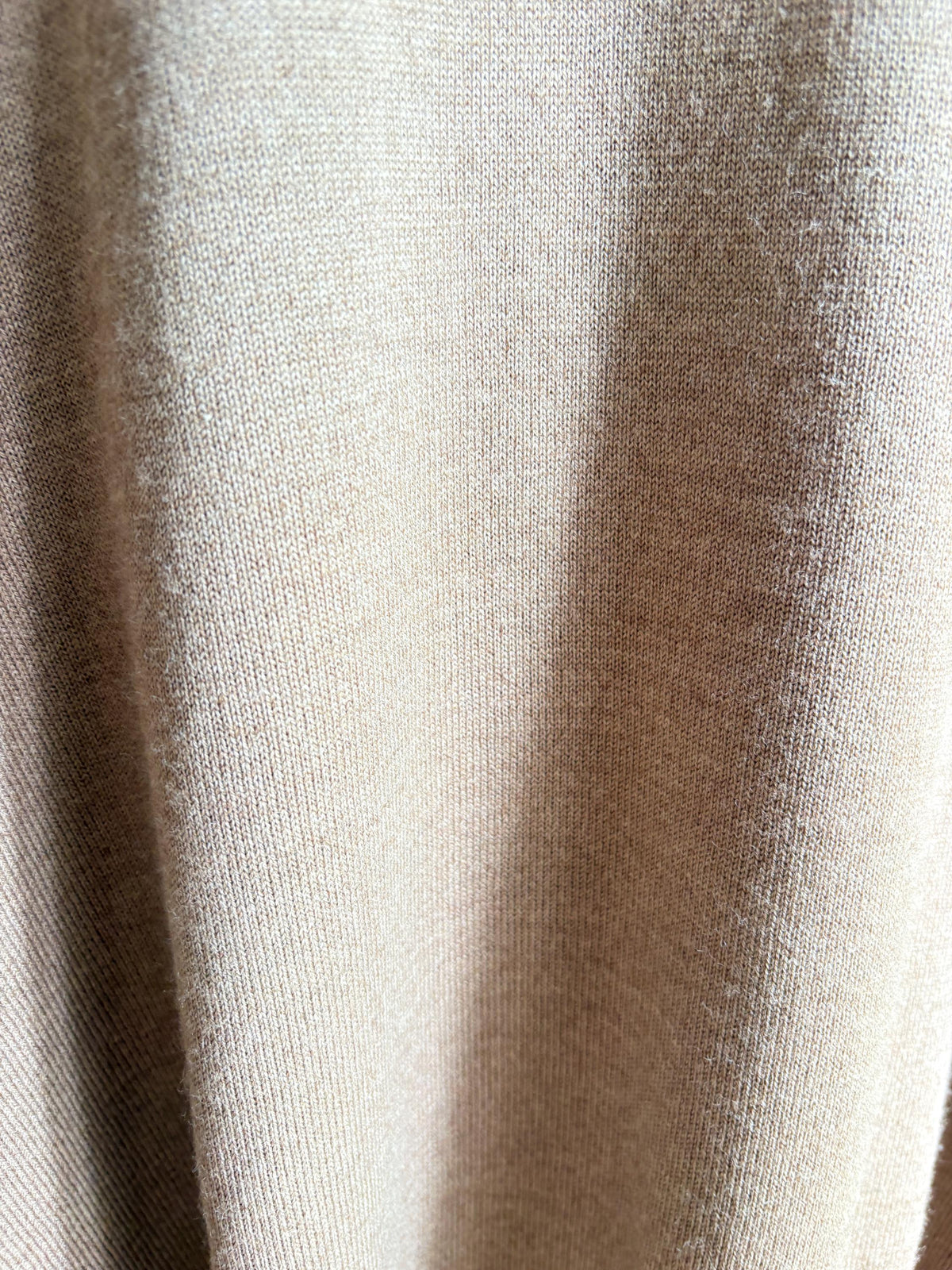 Men’s Wool blend brown Jumper Size 12  - 4X Oversized Taupe Crew Neck Knit | Made in Spain Quiet Luxury Sweater