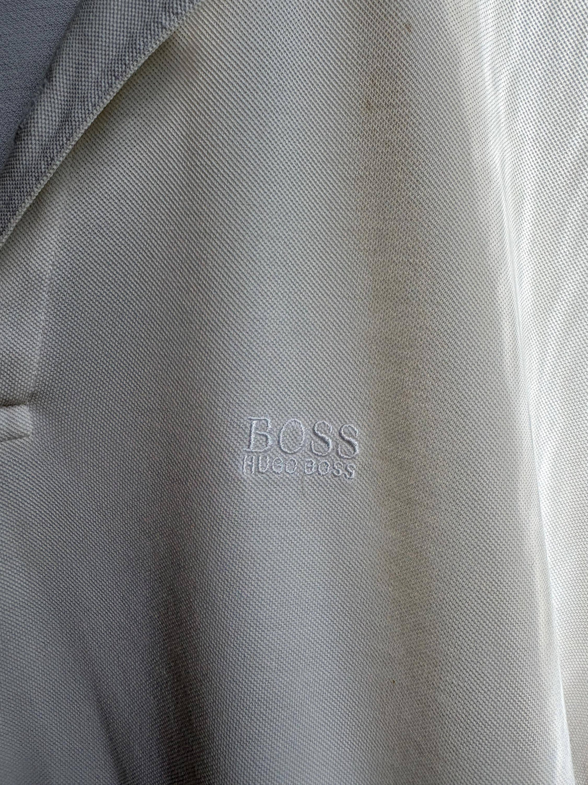 BOSS Hugo Boss White Pima Cotton Polo Shirt XL | Men’s Designer Logo Polo | Relaxed Preppy Shirt