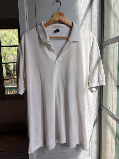 BOSS Hugo Boss White Pima Cotton Polo Shirt XL | Men’s Designer Logo Polo | Relaxed Preppy Shirt