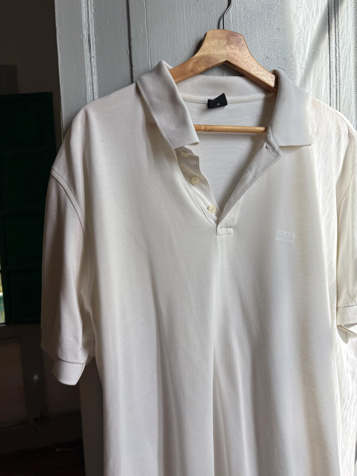 BOSS Hugo Boss White Pima Cotton Polo Shirt XL | Men’s Designer Logo Polo | Relaxed Preppy Shirt