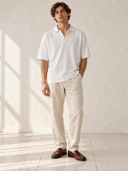 BOSS Hugo Boss White Pima Cotton Polo Shirt XL | Men’s Designer Logo Polo | Relaxed Preppy Shirt