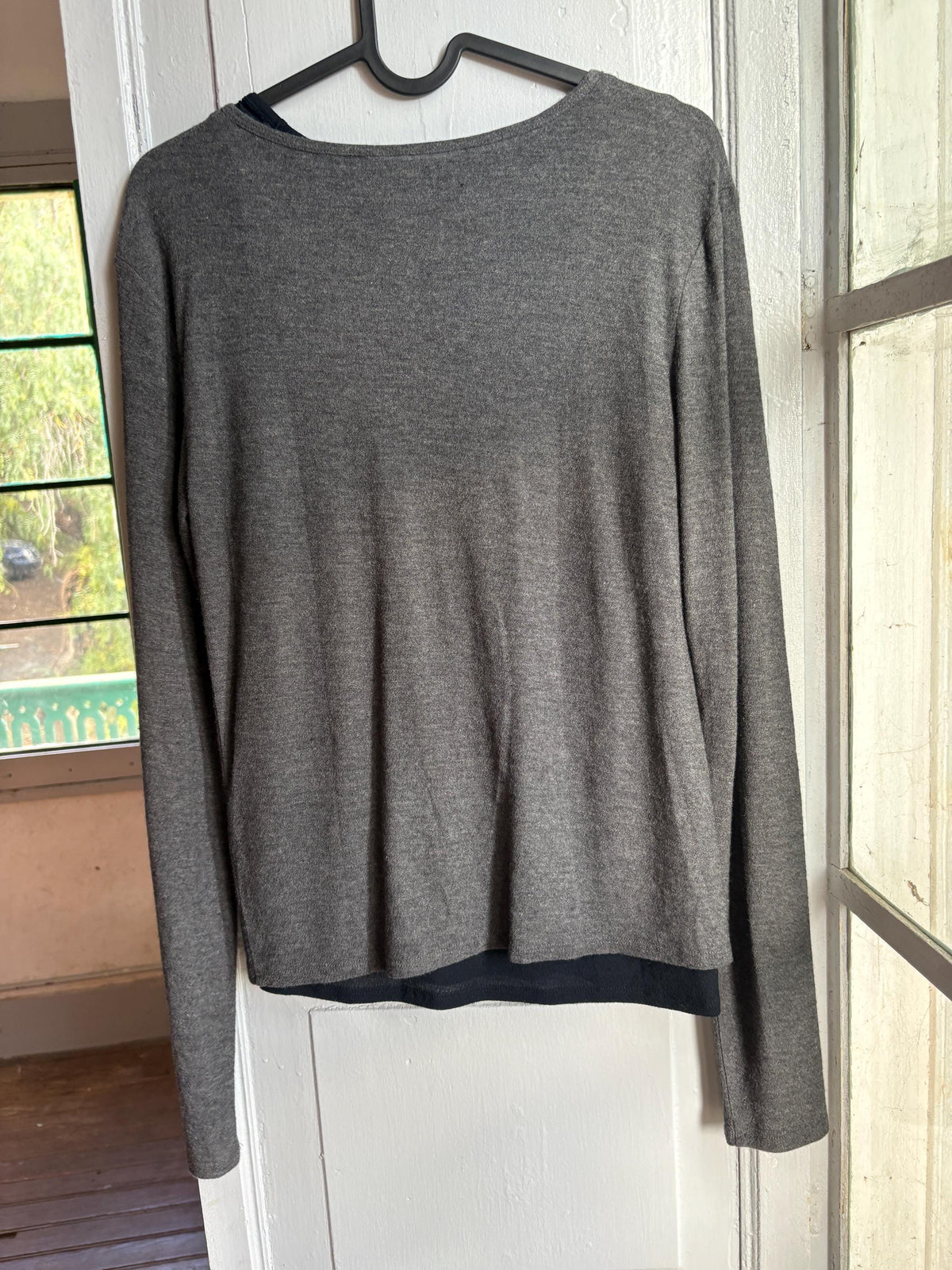 Dark Grey Modal Wool Layered Top — additional view 7