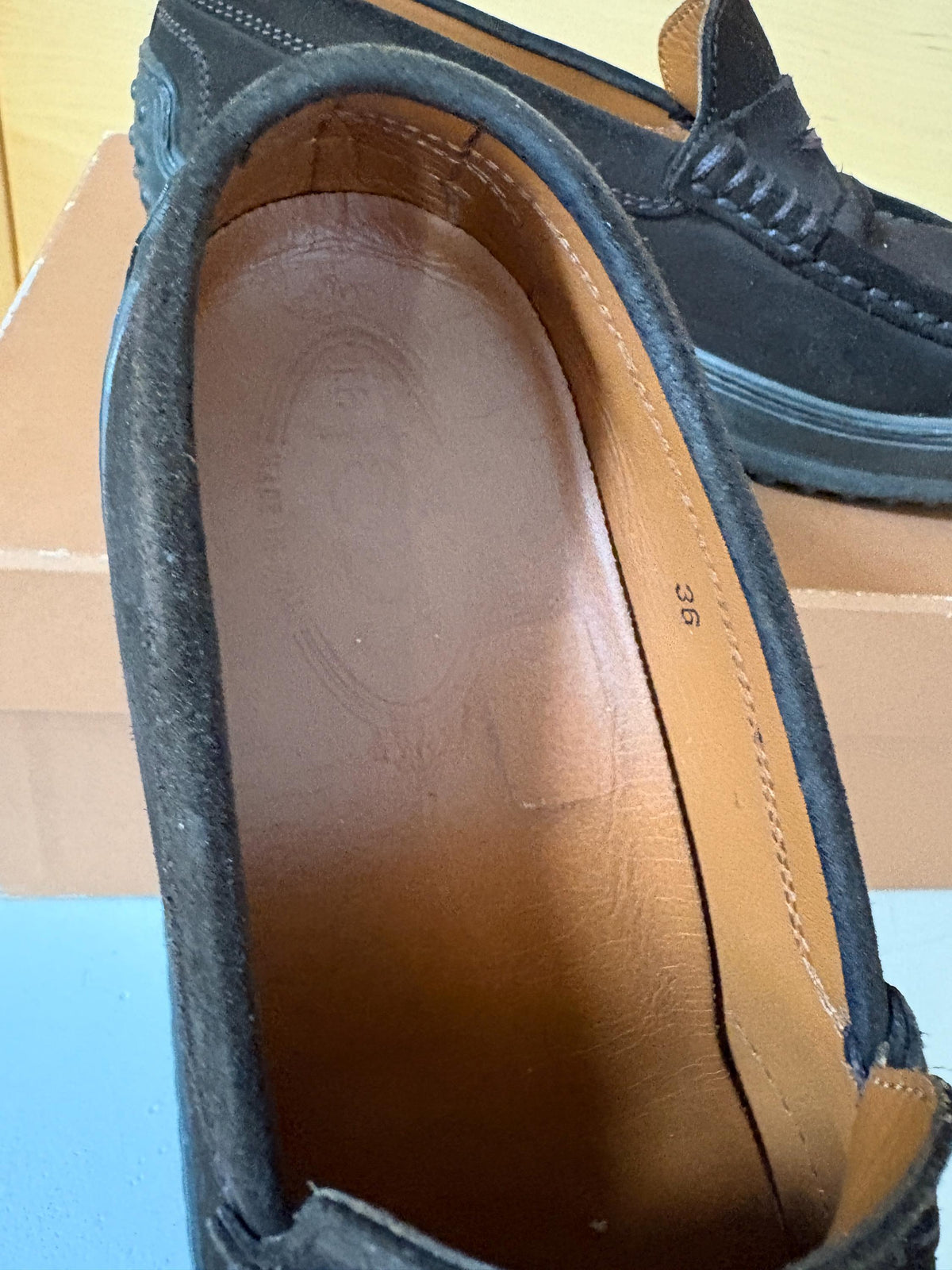 Tod’s Dark Brown Suede Loafers EU 36 | Italian Designer Penny Loafers with Vibram Sole | Original Box