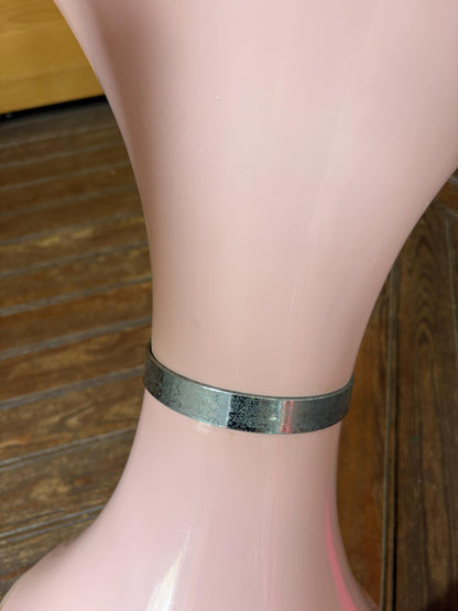 Vintage Pink Space Age Side Table | Retro Plastic Pedestal Table | Tam Tam Style Bedside Stand with Silver-Tone Trim
