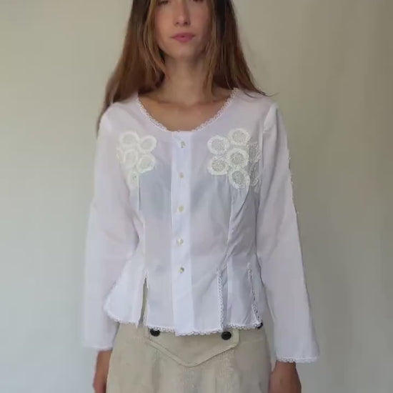 Antique Spanish Ethnographic woman blouse, Canarian Embroidered Blouse – Gran Canaria  Romantic Cottagecore Dream outfit, Historic wear