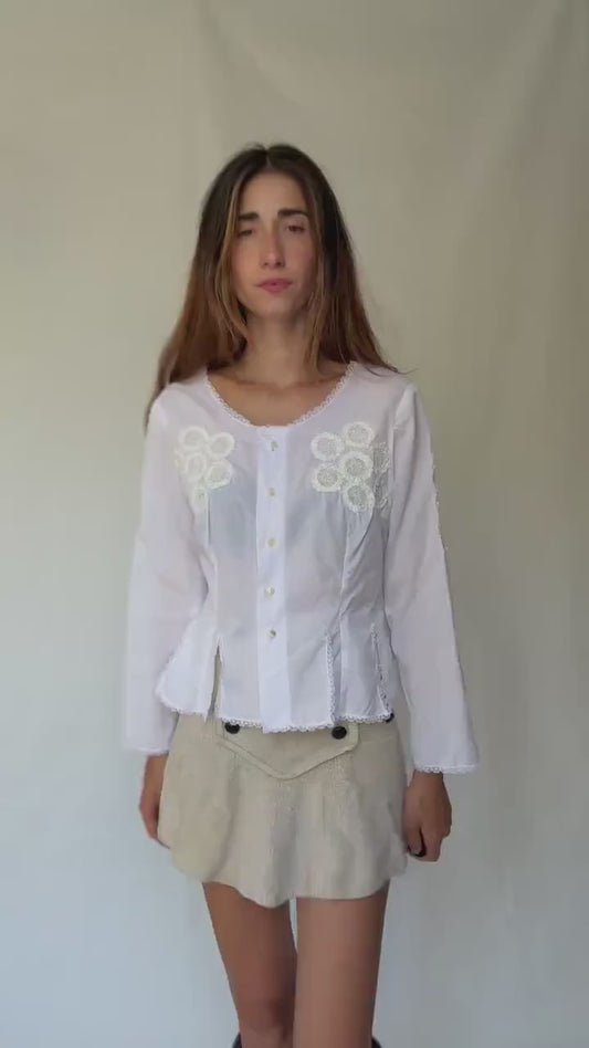 Antique Spanish Ethnographic woman blouse, Canarian Embroidered Blouse – Gran Canaria  Romantic Cottagecore Dream outfit, Historic wear