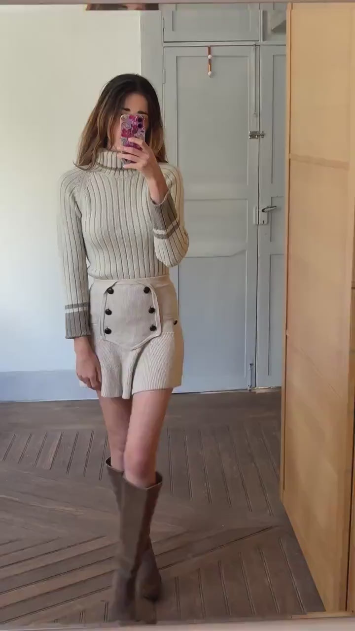 Vintage Timberland wool blend  light grey jumper, Non itch Turtleneck pullover, Luxury branded sweater, Long sleeve wool basic jumper