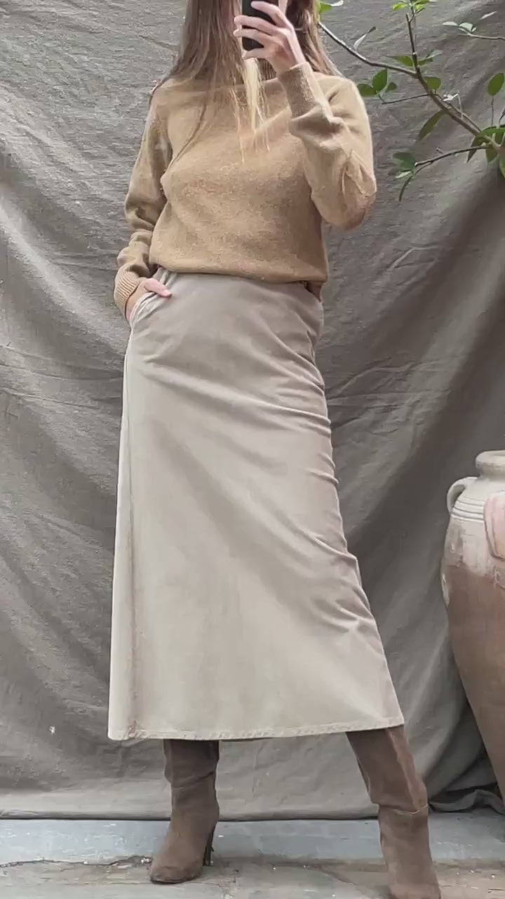 Tan turtleneck jumper, Classic Wool light brown Turtleneck Pullover
