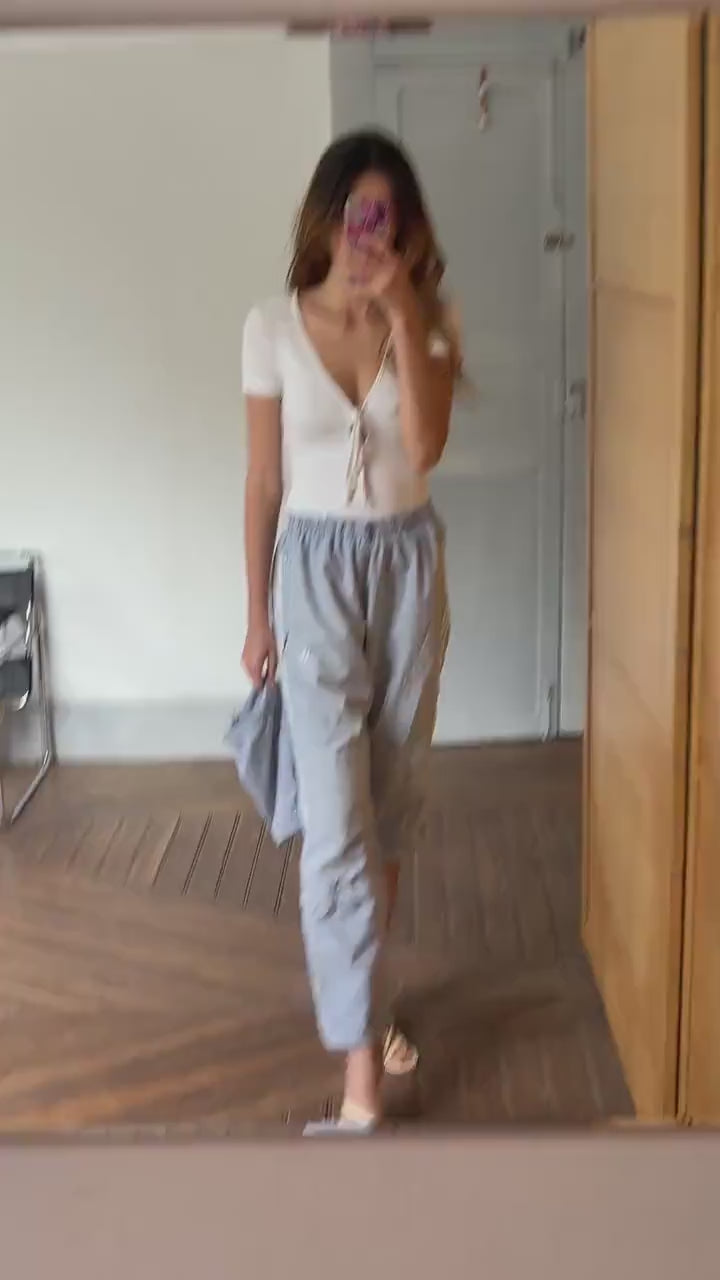 Vintage Adidas Zip-Off Training Pants – Light Blue 90s Track Pants – Convertible Cropped Joggers – UK 32 Japan L – Retro Sportswear