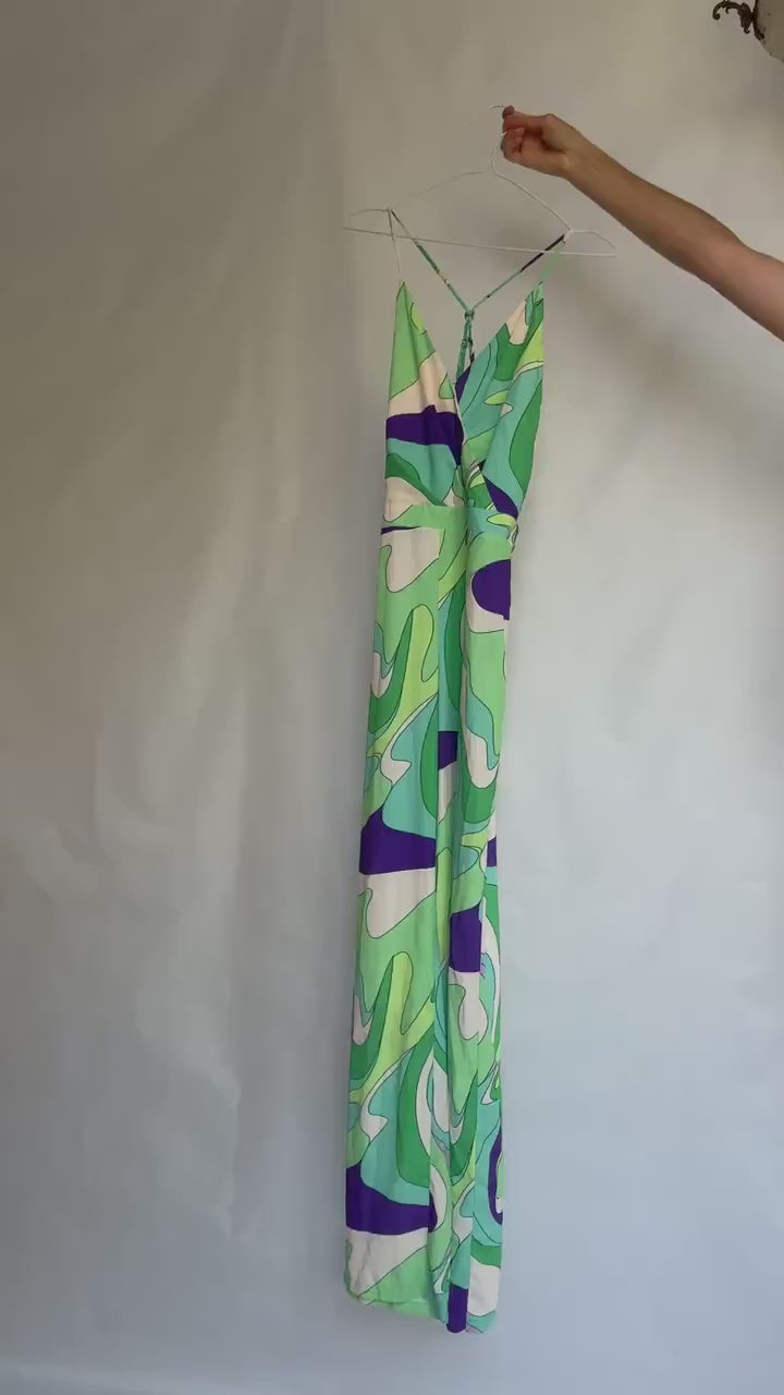 Morgan Colourful Swirl Print Jumpsuit | Unworn with Tags | Size UK 12 US 8 EU 40 | 70s Retro Party Style