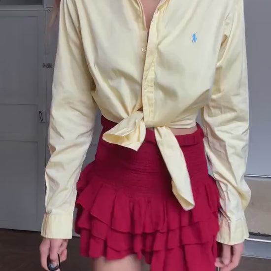 Vintage Ralph Lauren Button-Up Shirt | Custom Fit Tag 15/38 | Unisex Oversized Boyfriend Style | 100% Cotton | Y2K Preppy Classic