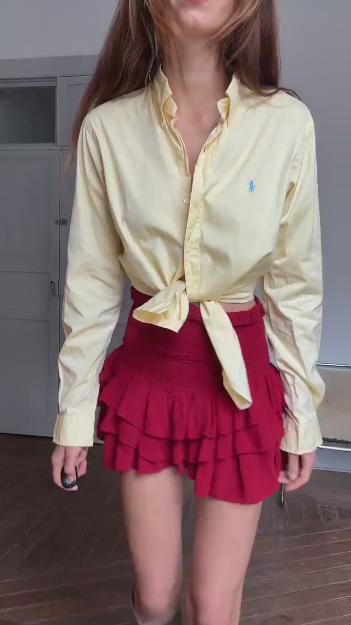 Vintage Ralph Lauren Button-Up Shirt | Custom Fit Tag 15/38 | Unisex Oversized Boyfriend Style | 100% Cotton | Y2K Preppy Classic