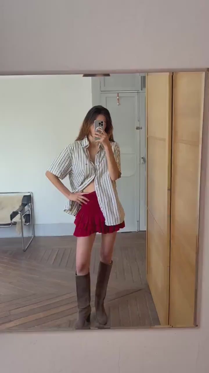 Vintage Pedro del Hierro striped shirt, Cotton oversized men’s button down, XL unisex loose fit blouse, Spanish designer fashion