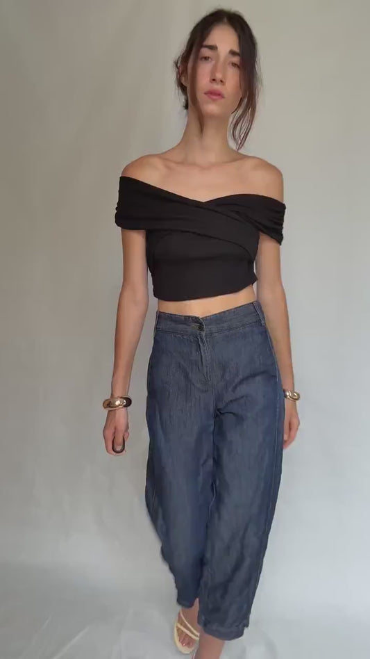 Adolfo Dominguez denim pants, Spanish designer clothing, Size S, casual streetwear