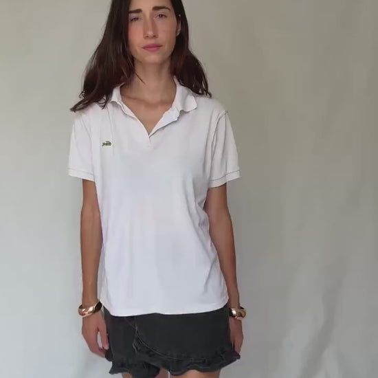 Vintage Lacoste Polo Shirt Made in France, Small Cotton In Streetwear Style, Casual Retro 90s Fashion Staple