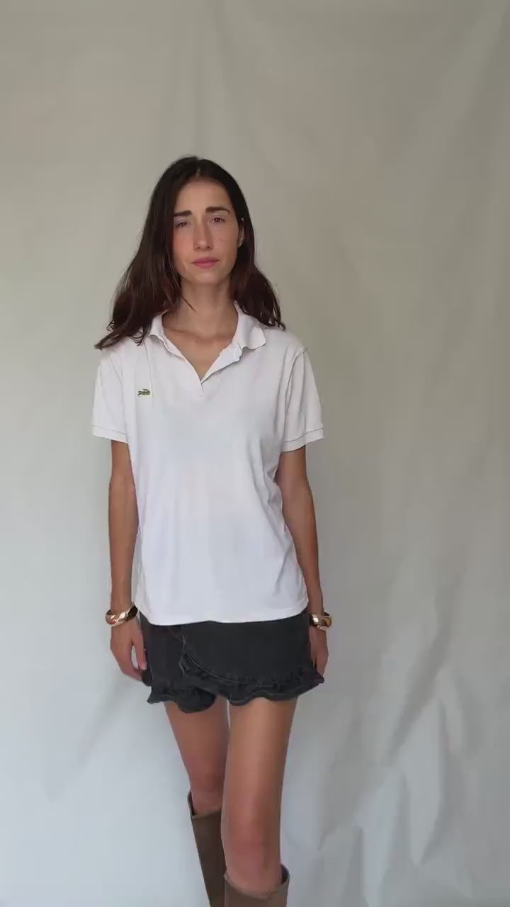 Vintage Lacoste Polo Shirt Made in France, Small Cotton In Streetwear Style, Casual Retro 90s Fashion Staple