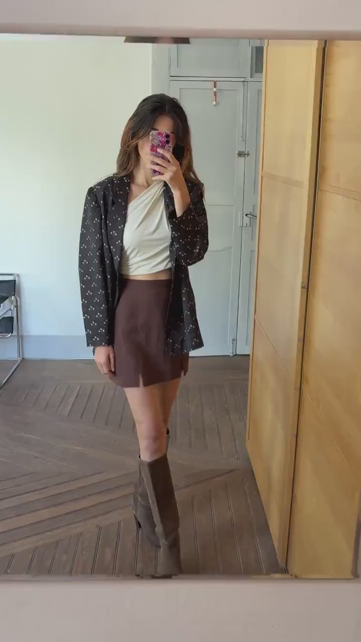 Vintage floral print blazer, handmade luxury jacket, Oversized fit, romantic Gothic aesthetic, unique retro statement piece