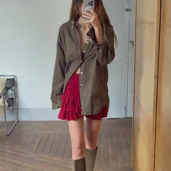 Vintage thomas burberry oversized shirt | brown 100% cotton button-up | men’s xl / women’s l-xl | unisex preppy fit |