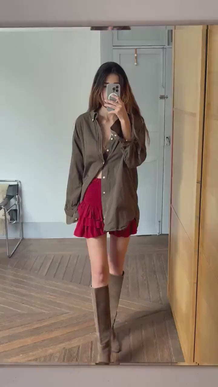 Vintage thomas burberry oversized shirt | brown 100% cotton button-up | men’s xl / women’s l-xl | unisex preppy fit |