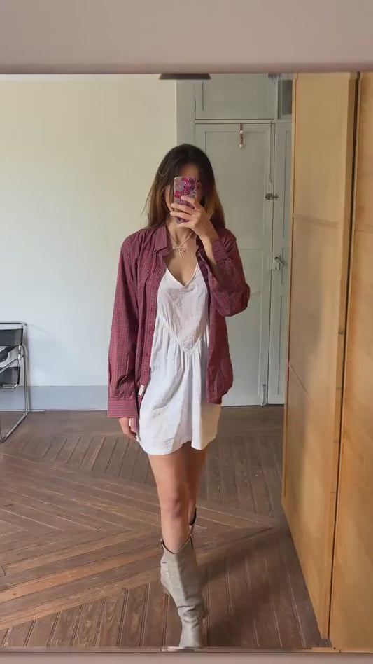 Luxury vintage cotton burberry summer blouse, lightweight button up shirt, vintage designer wear, preppy top, m