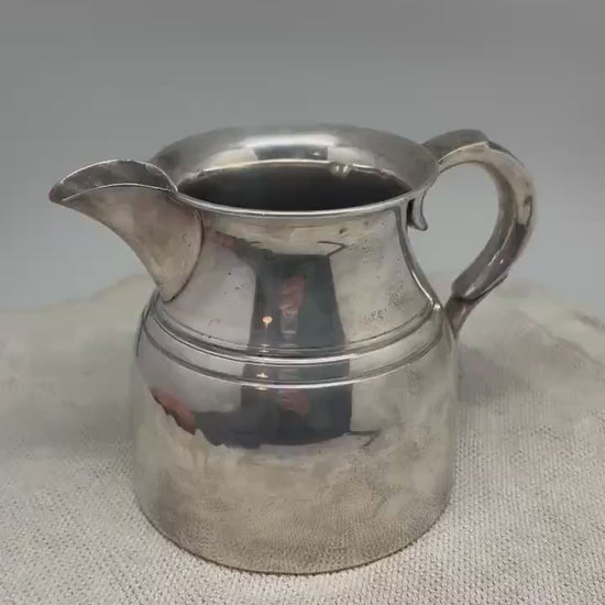 Valmazan Silver Coated Jug, Sturdy with Slight Dent