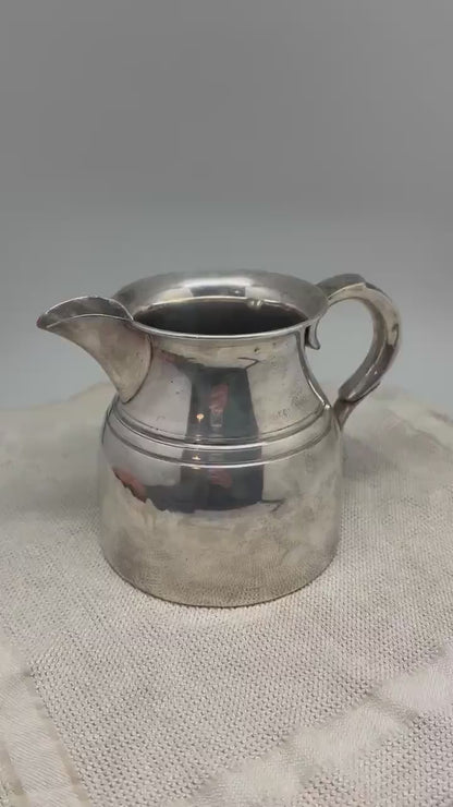 Valmazan Silver Coated Jug, Sturdy with Slight Dent