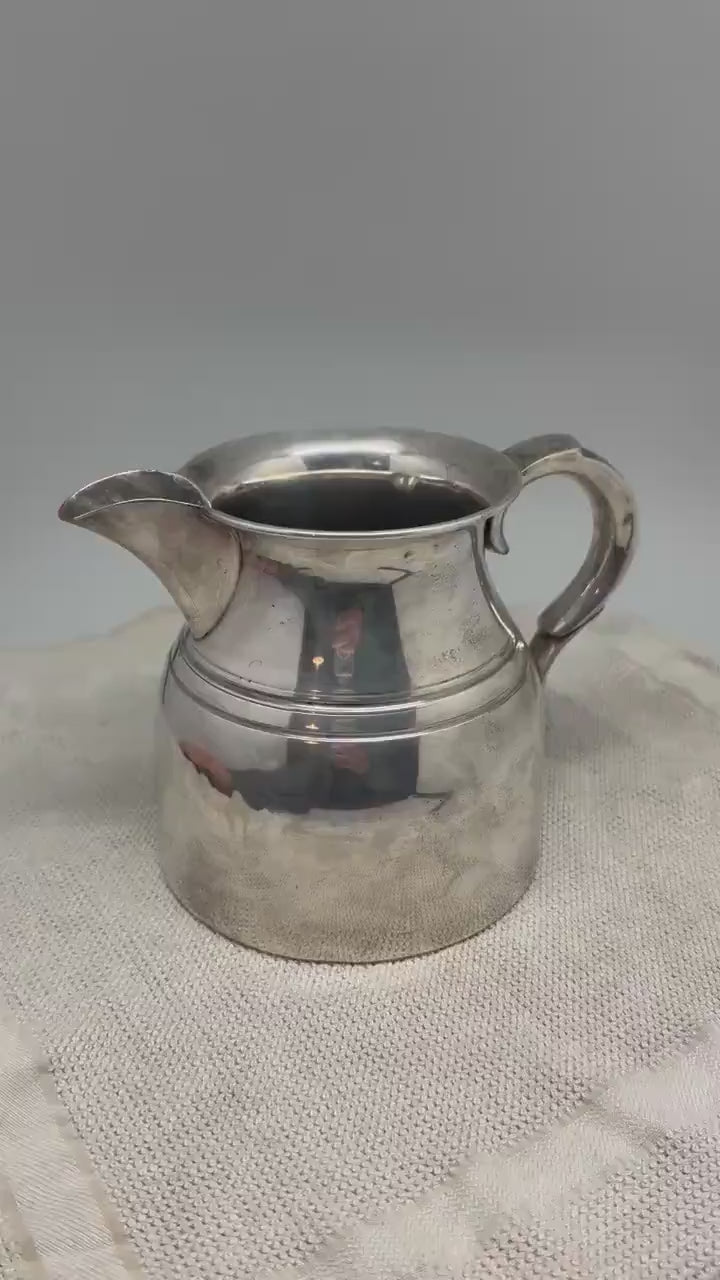 Valmazan Silver Coated Jug, Sturdy with Slight Dent