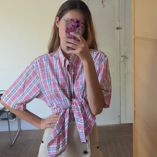 Vintage BURBERRY London light pink men blouse, Oxford designer shirt, Boxy fit, Classic formal shirt, Oversized smart shirt