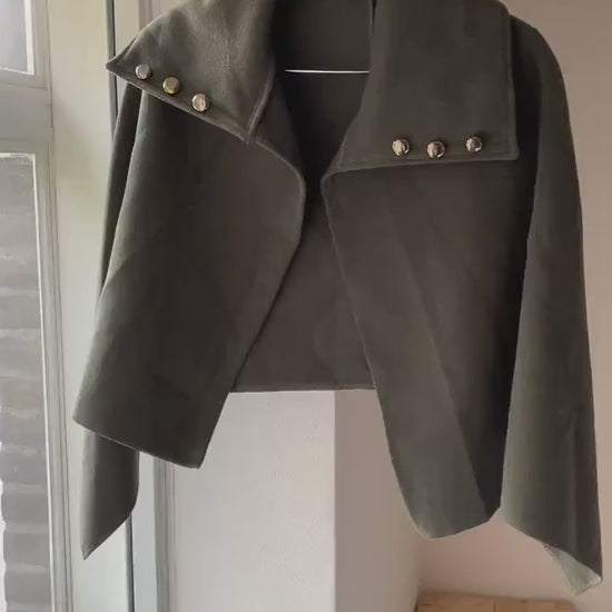 Vintage British Cotton Moss Green Poncho, Wool Donegal Cape, Claire Fraser Outlander Winter Wear, Cottagecore Scarf, One Size,Artistic Style