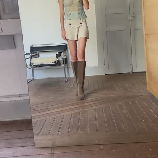 Sheer floral sequin embroidered woman top, Sexy see through pastel blue summer shirt, Unique vintage treasure